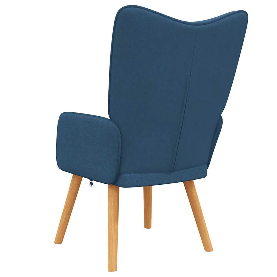 Chaise de relaxation Bleu Tissu - 5