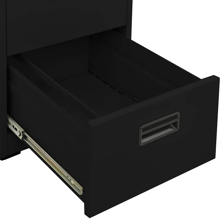 Classeur Noir 46x62x133 cm Acier - 7
