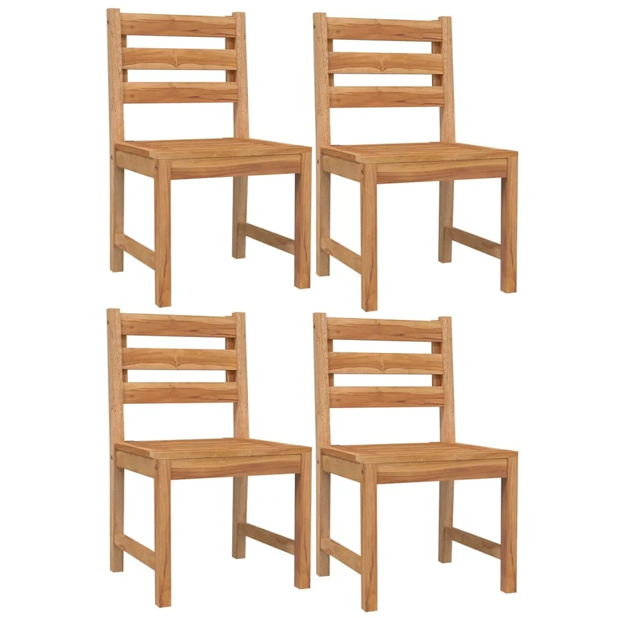 Ensemble à manger de jardin 5pcs Bois de teck massif - 4