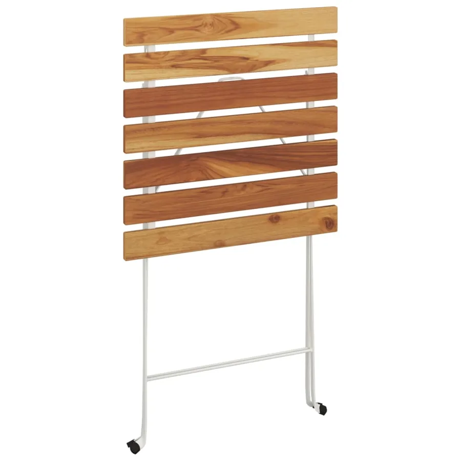Ensemble de bistro pliable 3 pcs Bois d'acacia solide et acier - 6