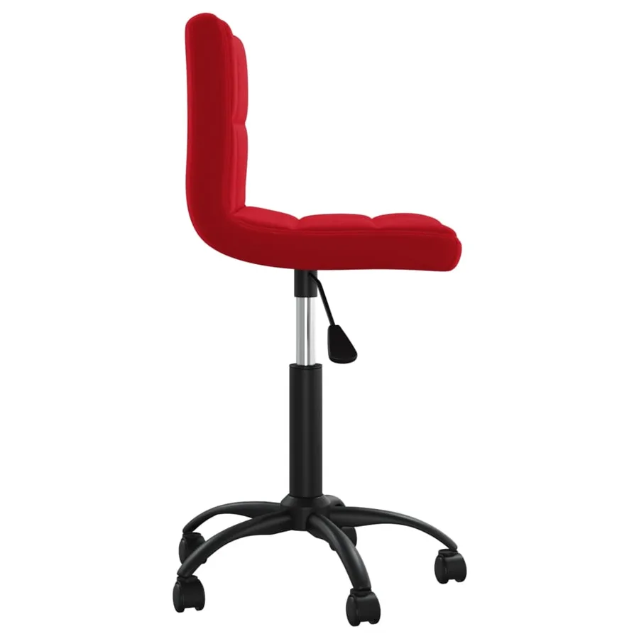 Chaise pivotante de salle à manger Rouge bordeaux Velours - 3