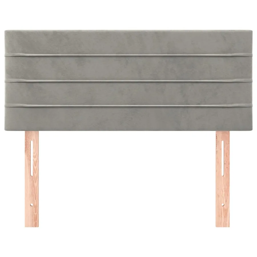 Tête de lit Gris clair 80x5x78/88 cm Velours - 3