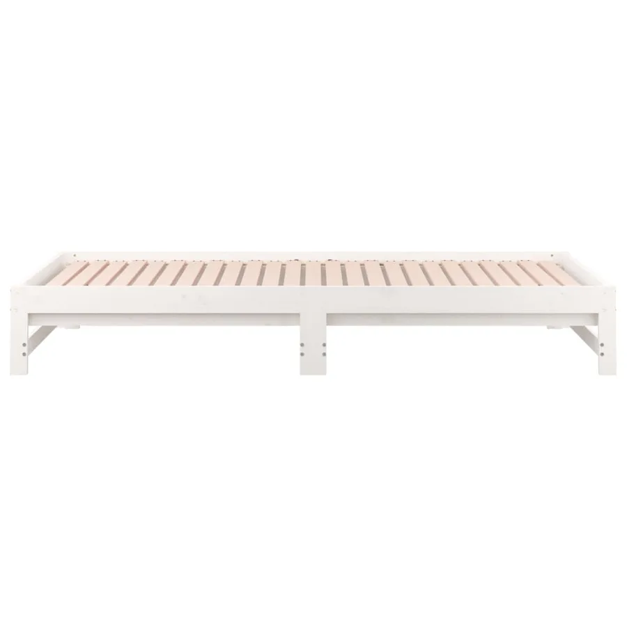 Lit coulissant sans matelas blanc 2x(80x200)cm - 10