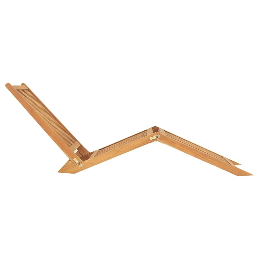 Chaise longue bois de teck solide - 2