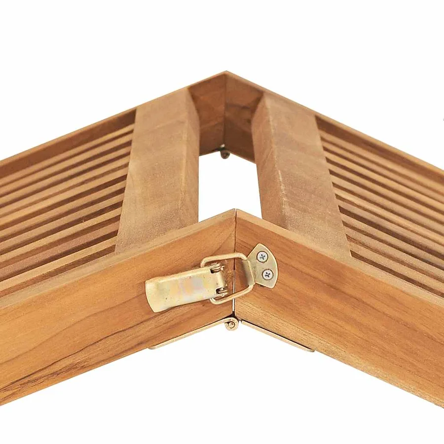 Chaise longue bois de teck solide - 6