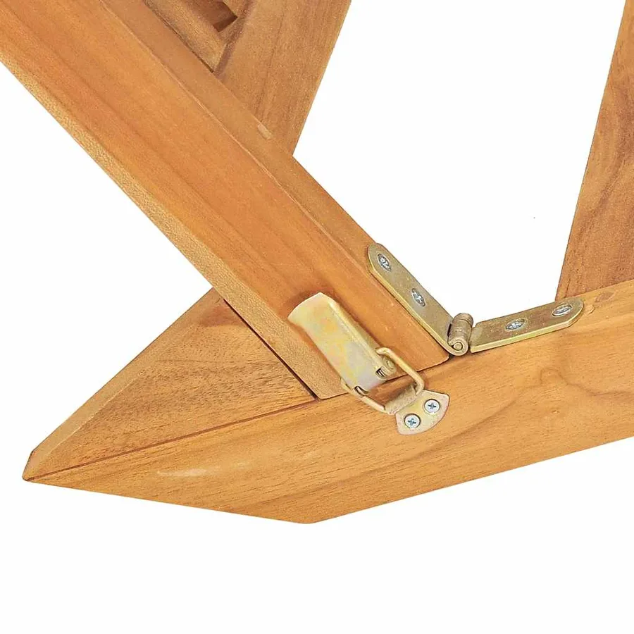 Chaise longue bois de teck solide - 7