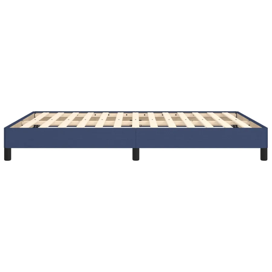 Cadre de lit sans matelas bleu 140x190 cm tissu - 6