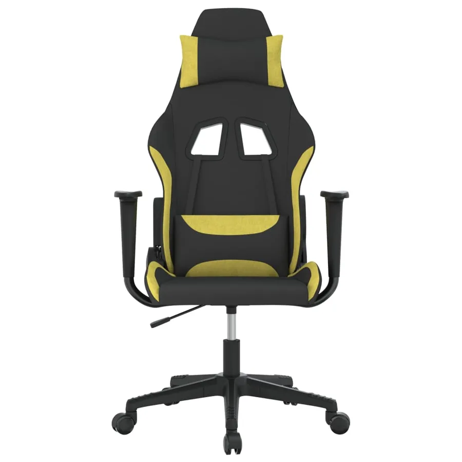 Chaise de jeu de massage Noir et vert clair Tissu - 3