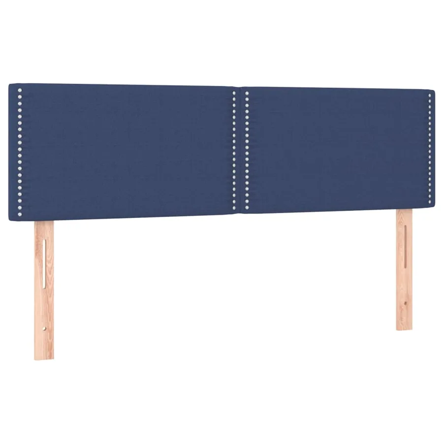 Sommier à lattes de lit avec matelas Bleu 140x190 cm Tissu - 6