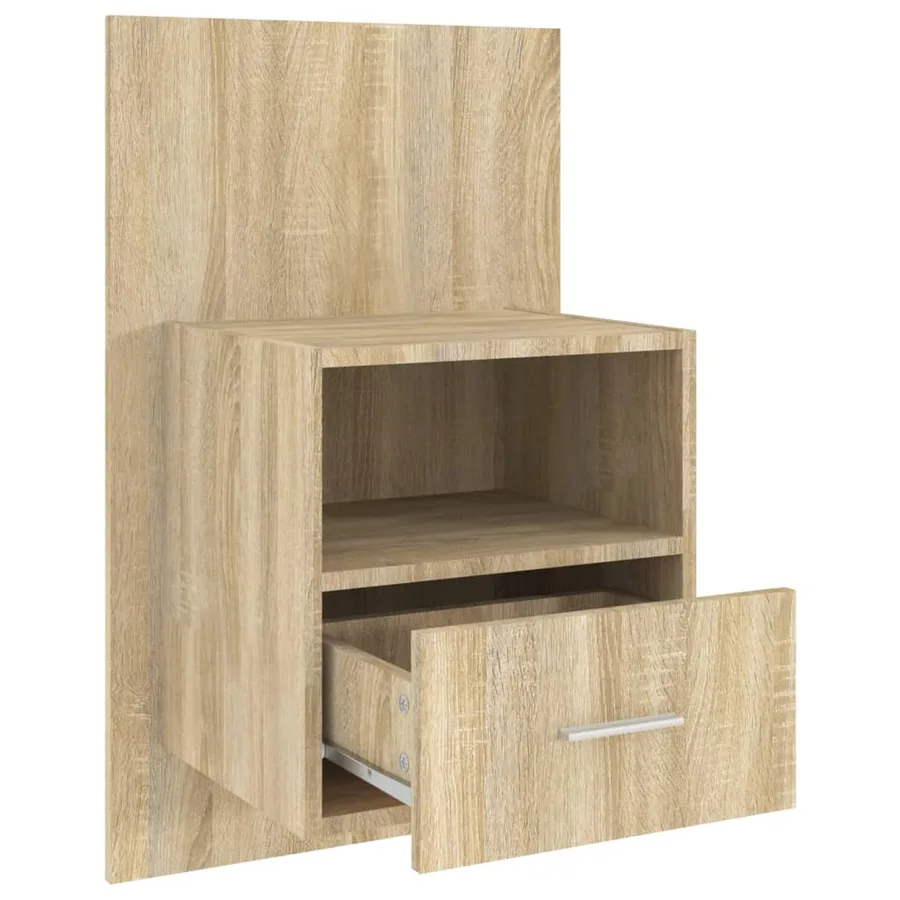 Tables de chevet murales 2 pcs Chêne sonoma - 7