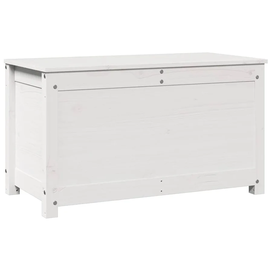 Boîte de rangement Blanc 80x40x45,5 cm Bois massif de pin - 2