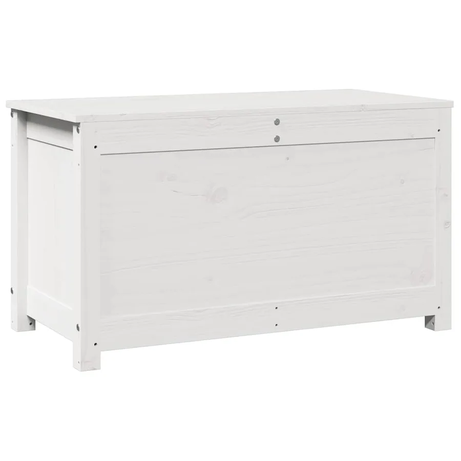Boîte de rangement Blanc 80x40x45,5 cm Bois massif de pin - 7