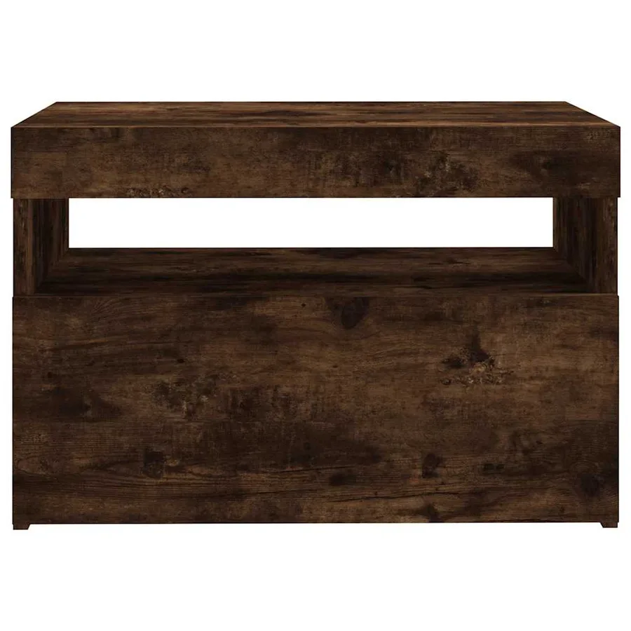 Meuble TV avec lumières LED Chêne fumé 60x35x40 cm - 9