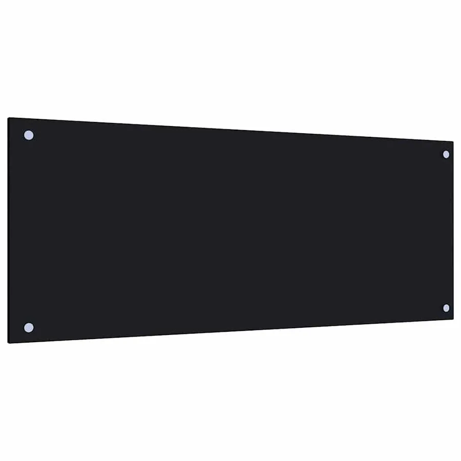 Dosseret de cuisine Noir 100x40 cm Verre trempé - 5
