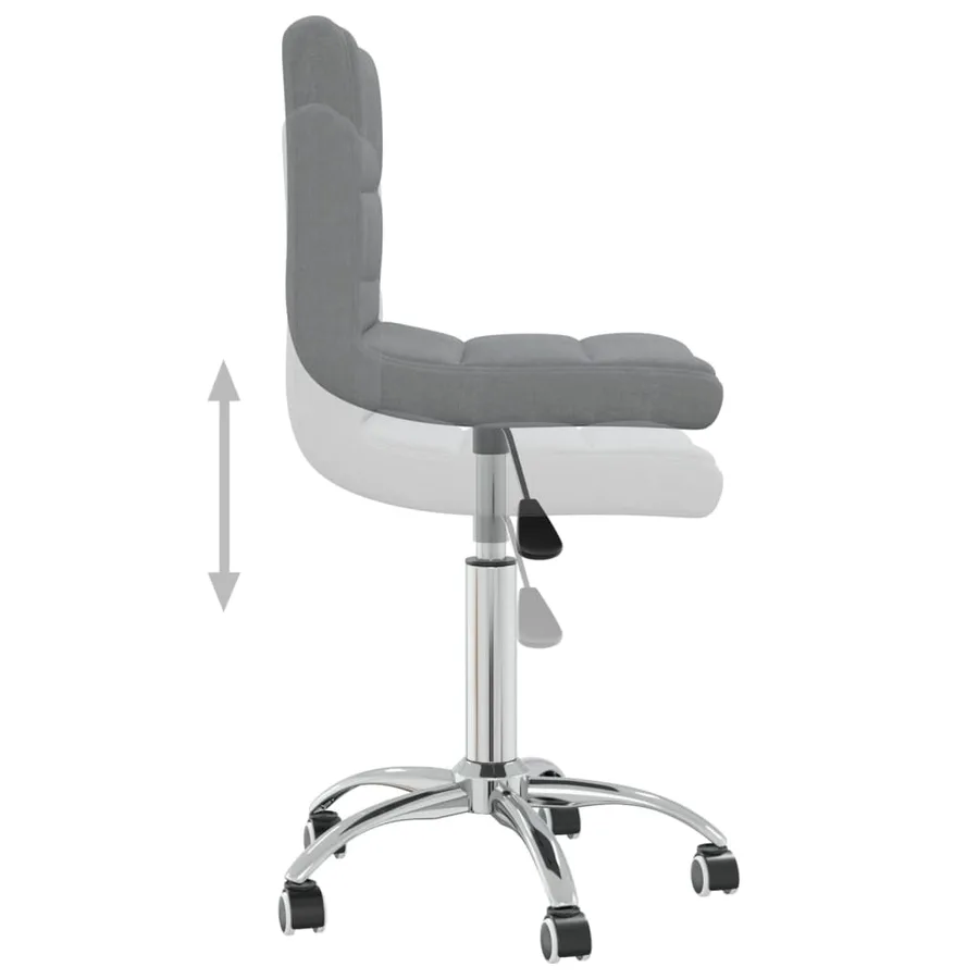 Chaise pivotante de salle à manger Gris clair Tissu - 5