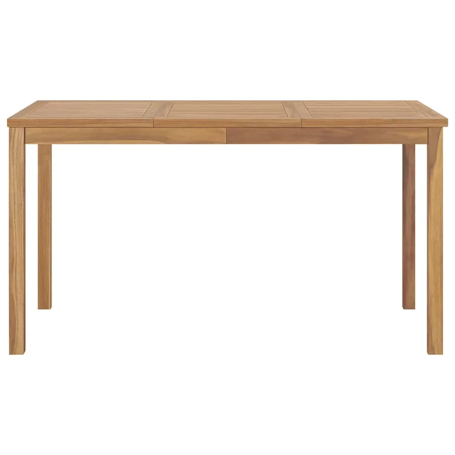 Table à dîner de jardin 140x80x77 cm Bois de teck solide - 2