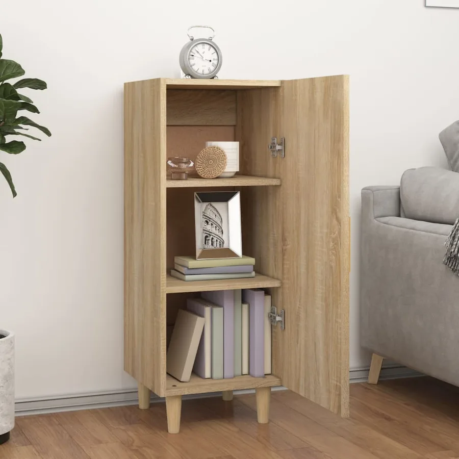 Buffet Chêne sonoma 34,5x34x90 cm Bois d'ingénierie - 3
