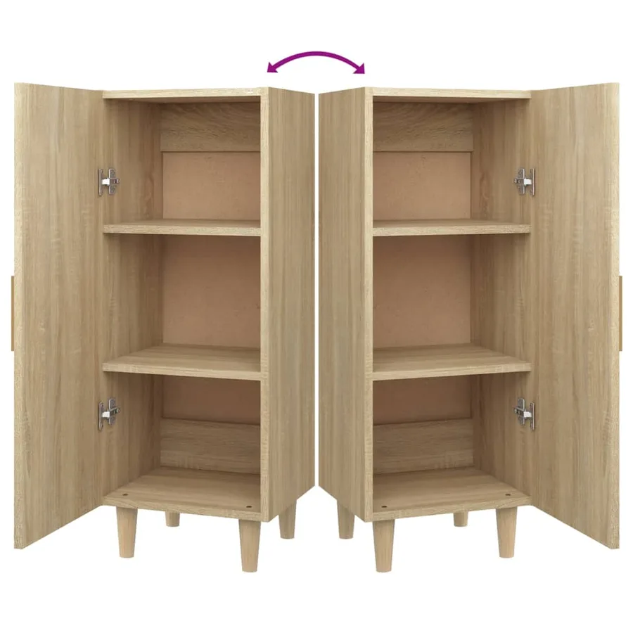 Buffet Chêne sonoma 34,5x34x90 cm Bois d'ingénierie - 9