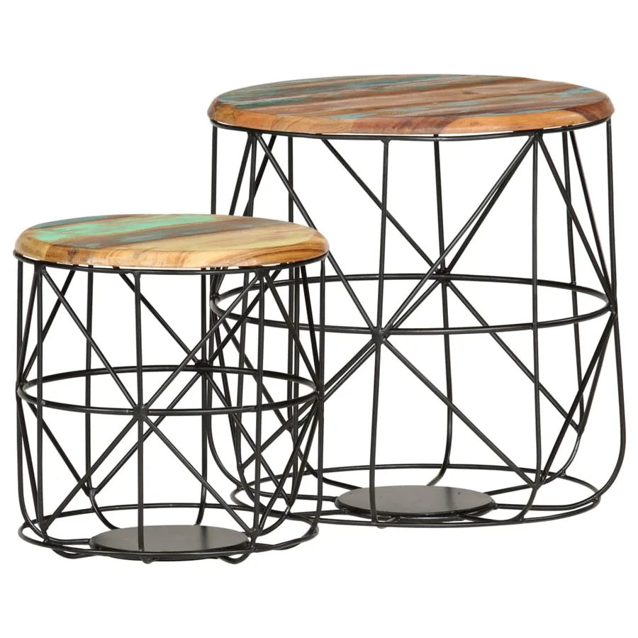 Tables basses 2 pcs Bois de récupération massif - 10