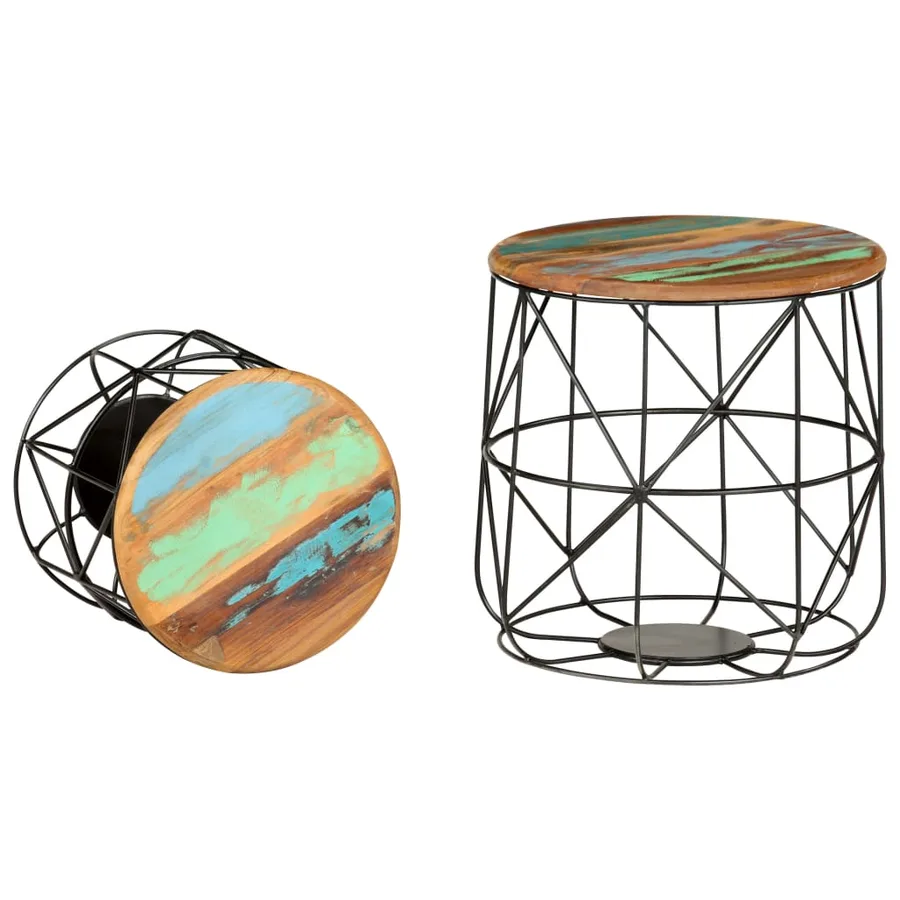 Tables basses 2 pcs Bois de récupération massif - 2