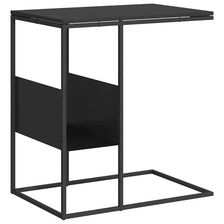 Table d'appoint Noir 55x36x59,5 cm Bois d'ingénierie - 2