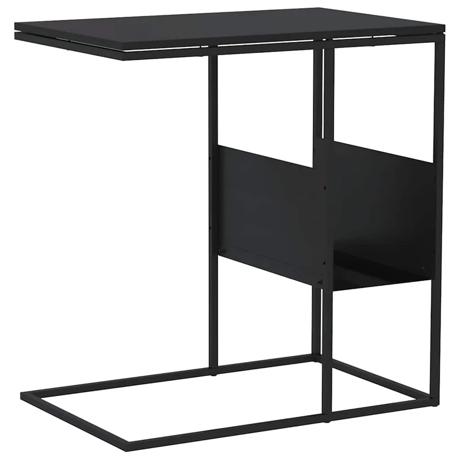 Table d'appoint Noir 55x36x59,5 cm Bois d'ingénierie - 6