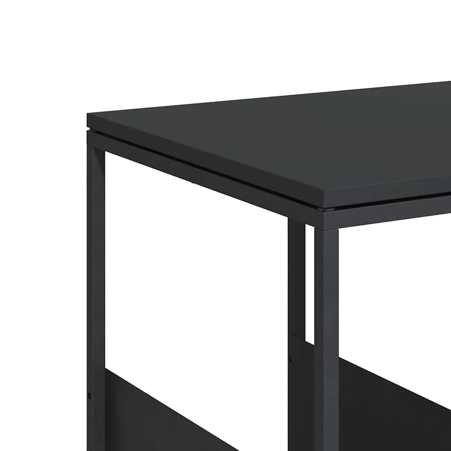 Table d'appoint Noir 55x36x59,5 cm Bois d'ingénierie - 7