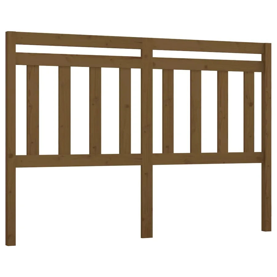 Tête de lit Marron miel 146x4x100 cm Bois massif de pin - 2