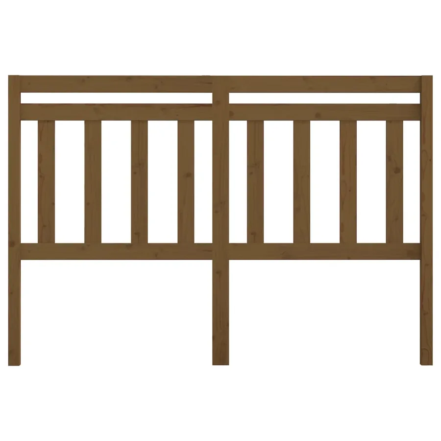 Tête de lit Marron miel 146x4x100 cm Bois massif de pin - 3
