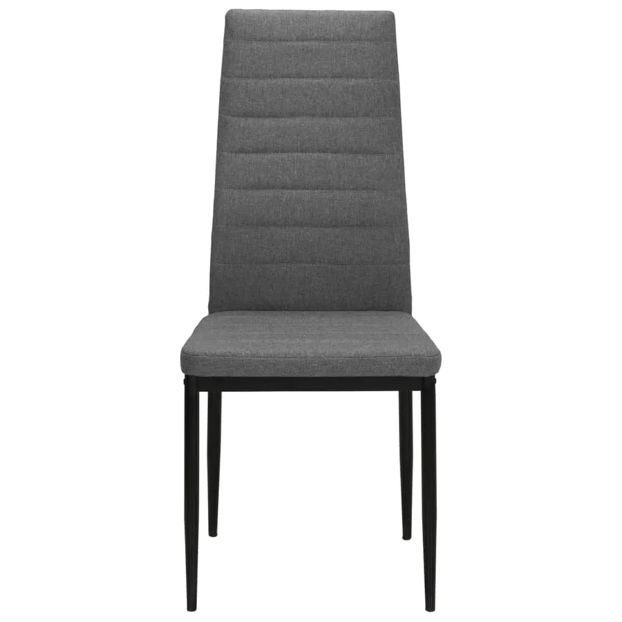 Chaises à manger lot de 6 gris clair tissu - 3