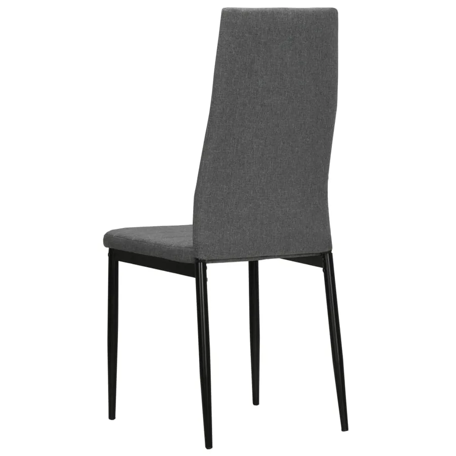 Chaises à manger lot de 4 gris clair tissu - 5