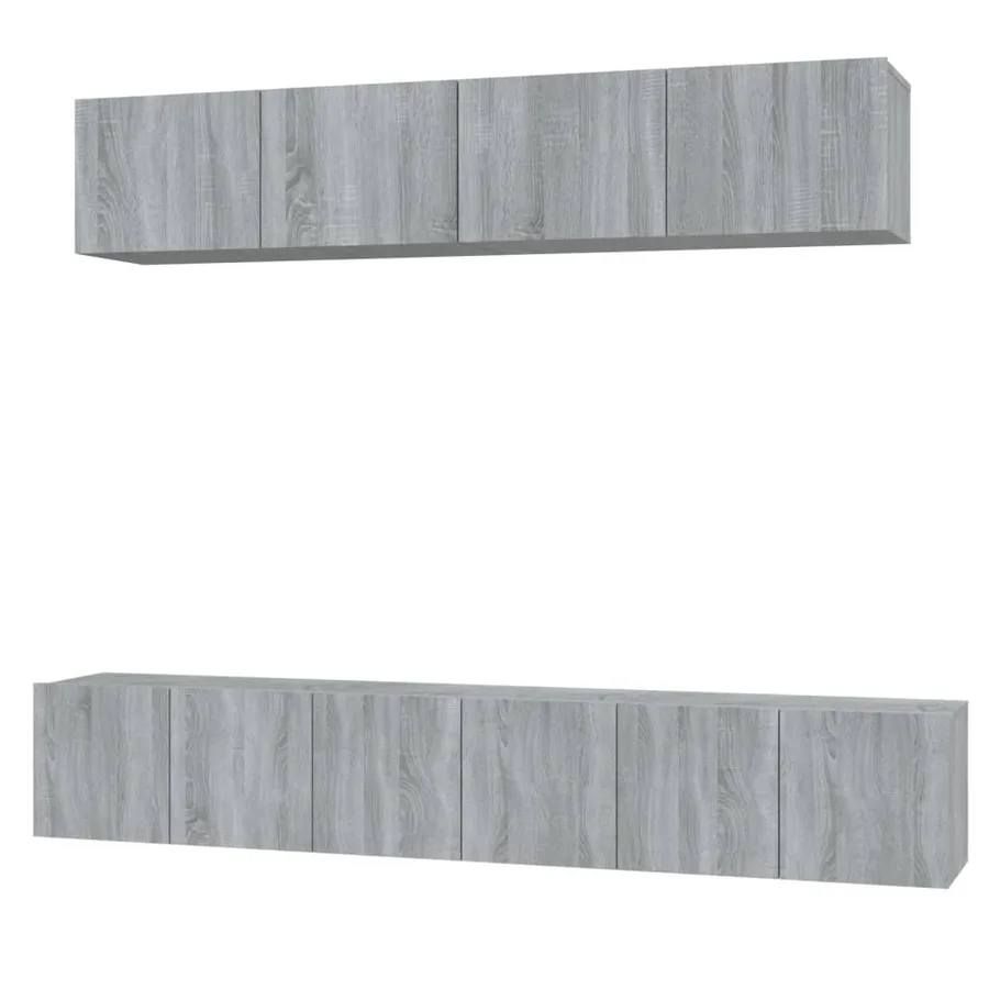 Ensemble de meubles TV 5 pcs Sonoma gris Bois d'ingénierie - 2