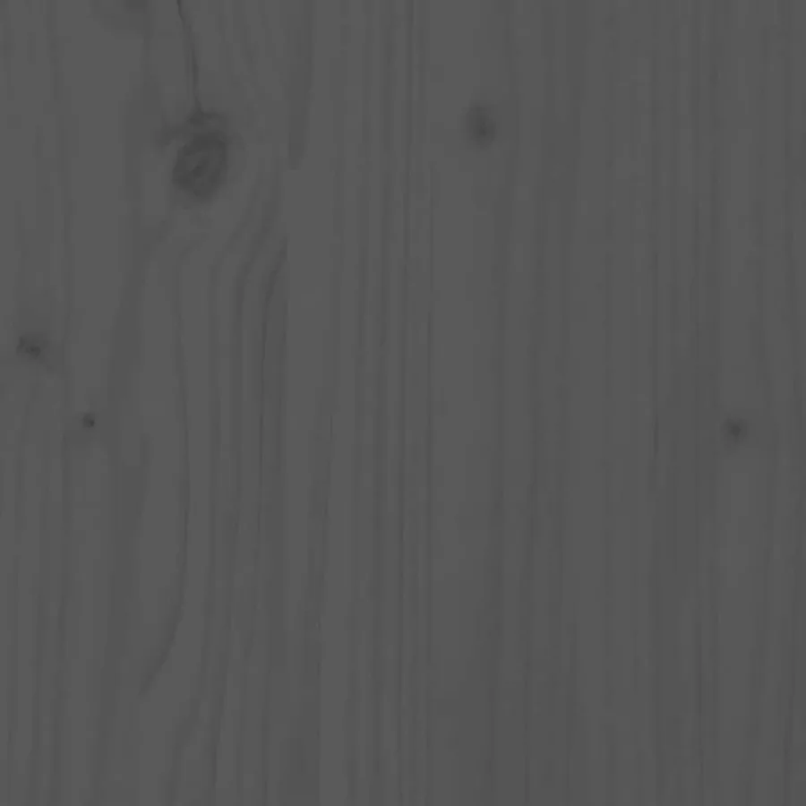 Cadre de lit sans matelas gris 200x200 cm bois massif - 8