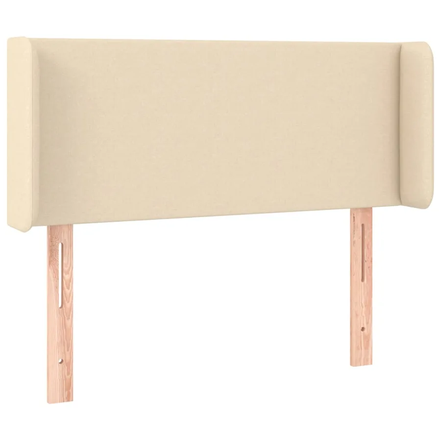 Tête de lit avec oreilles Crème 93x16x78/88 cm Tissu - 2