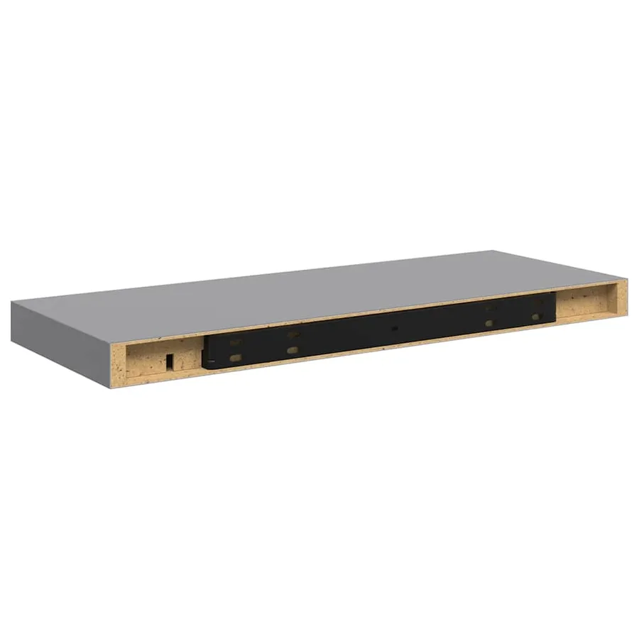 Étagères murales flottantes 2 pcs Gris 60x23,5x3,8 cm MDF - 9