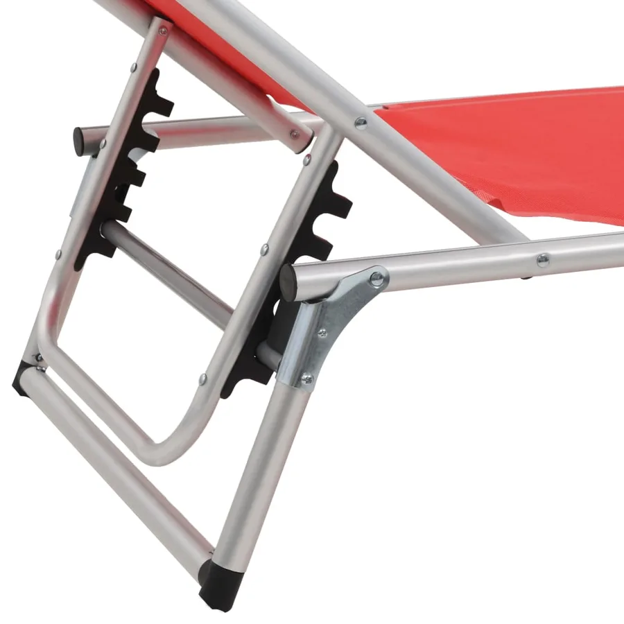 Chaises longues pliables et toit lot de 2 Aluminium textilène - 8