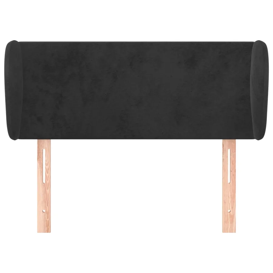 Tête de lit avec oreilles Noir 93x23x78/88 cm Velours - 3