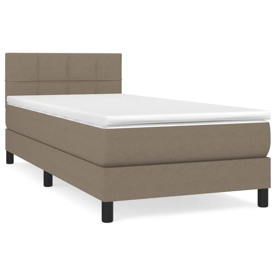 Sommier à lattes de lit avec matelas Taupe 80x200 cm Tissu - 2