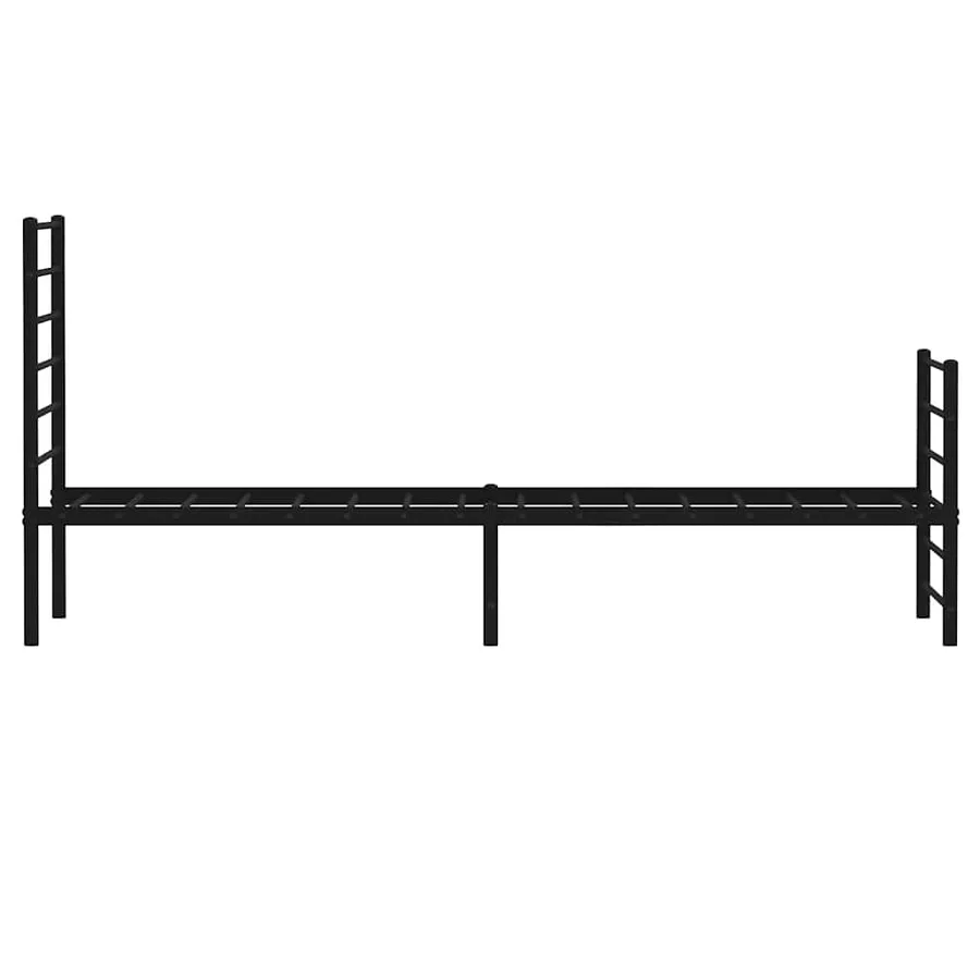 Cadre de lit métal sans matelas avec pied de lit noir 80x200 cm - 7