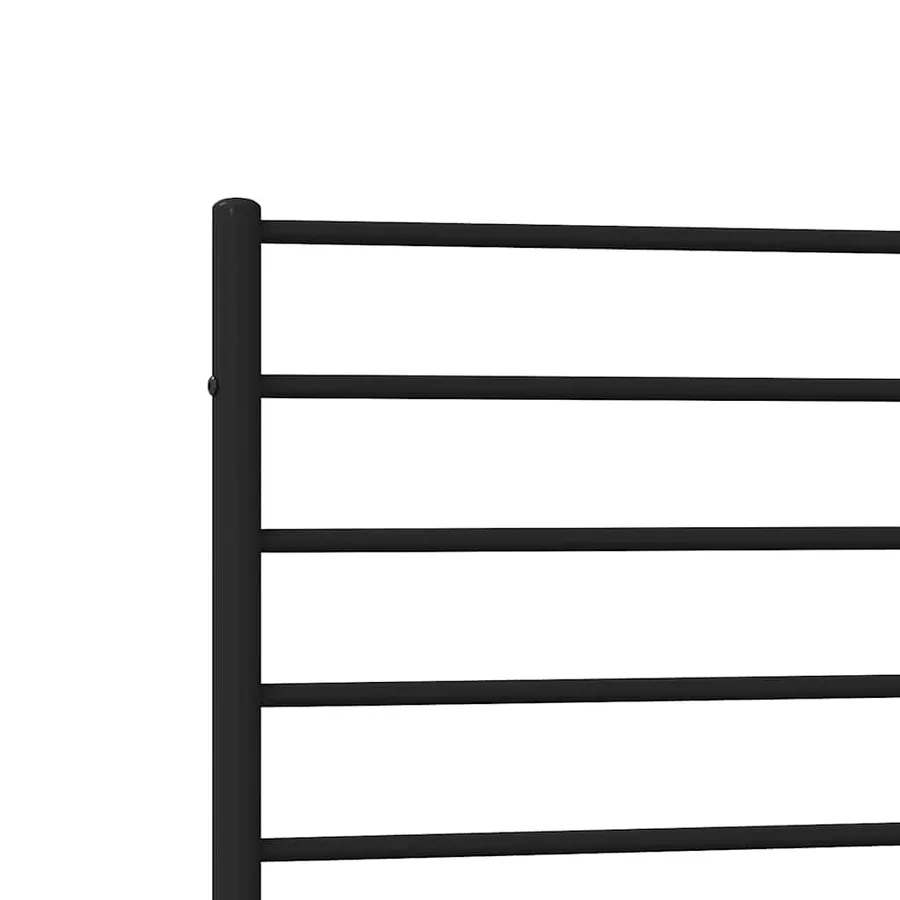 Cadre de lit métal sans matelas avec pied de lit noir 80x200 cm - 9
