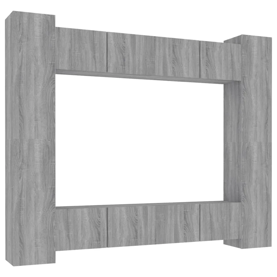 Ensemble de meubles TV 8 pcs Sonoma gris Bois d'ingénierie - 2