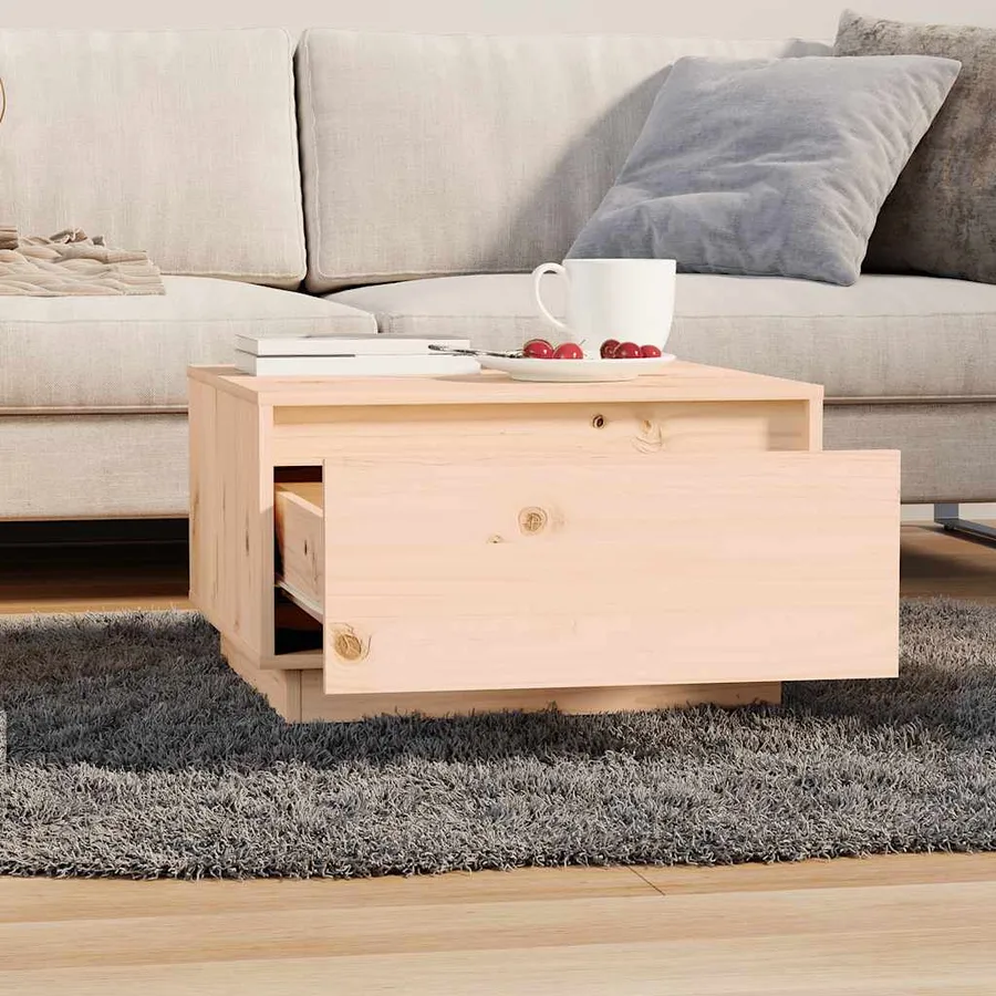 Table basse 55x56x32 cm Bois massif de pin - 3