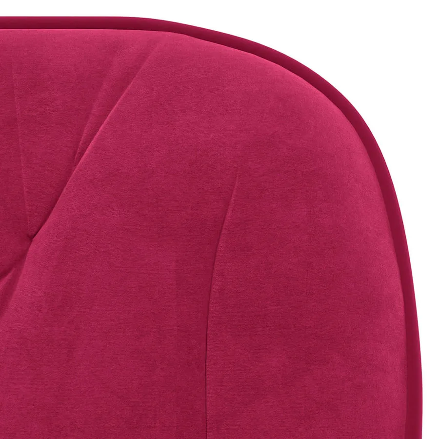 Chaises à manger lot de 2 Rouge bordeaux Velours - 7