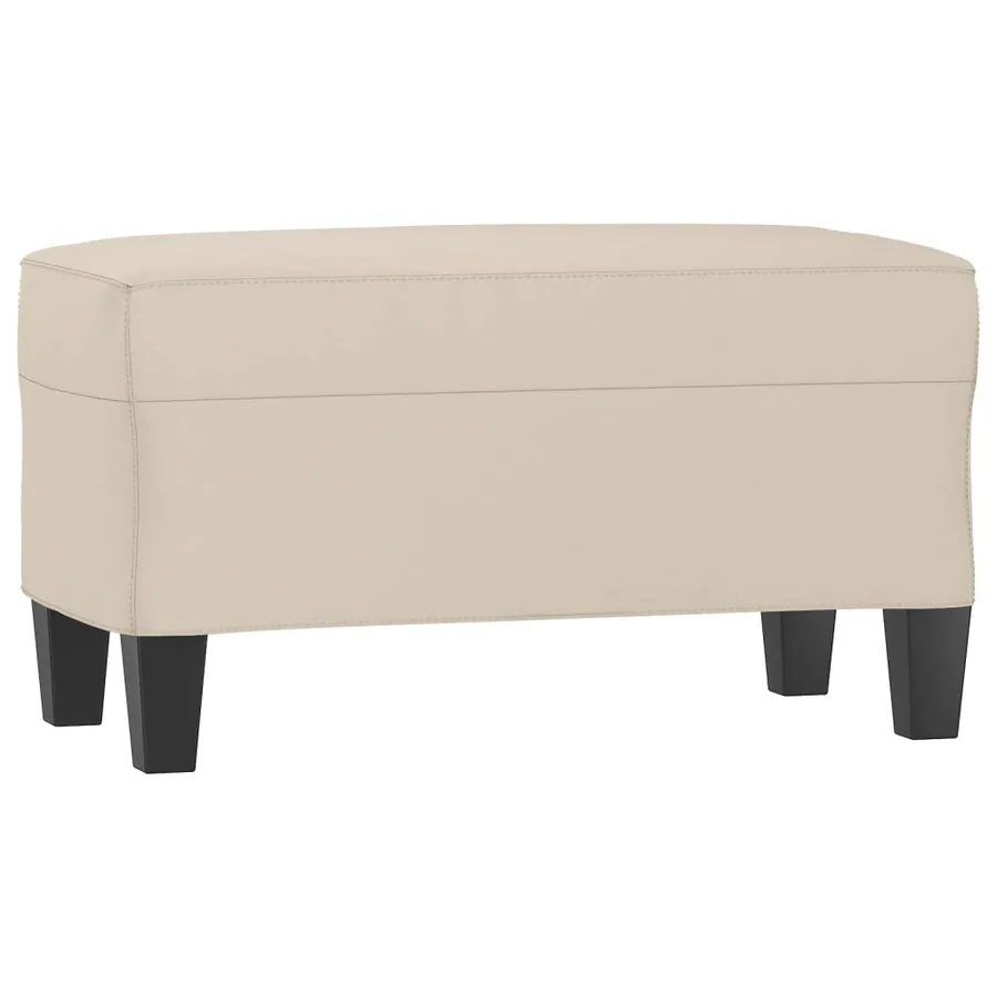Banc Crème 70x35x41 cm Tissu microfibre - 2
