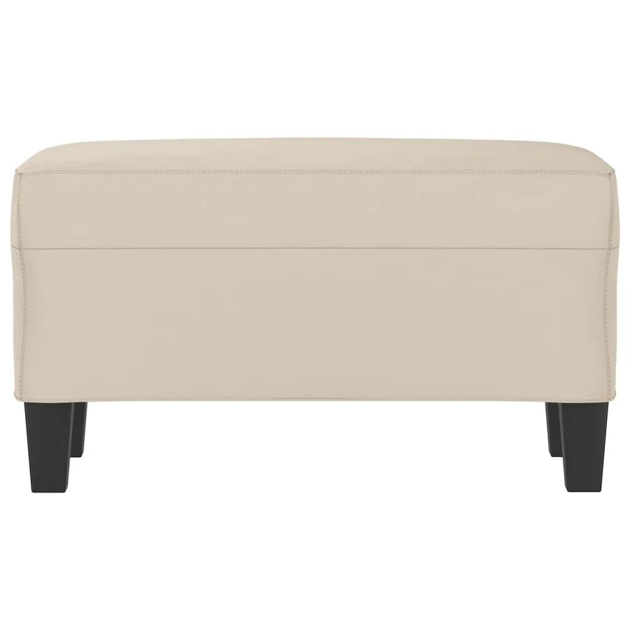 Banc Crème 70x35x41 cm Tissu microfibre - 3