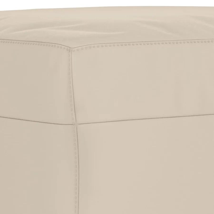 Banc Crème 70x35x41 cm Tissu microfibre - 5