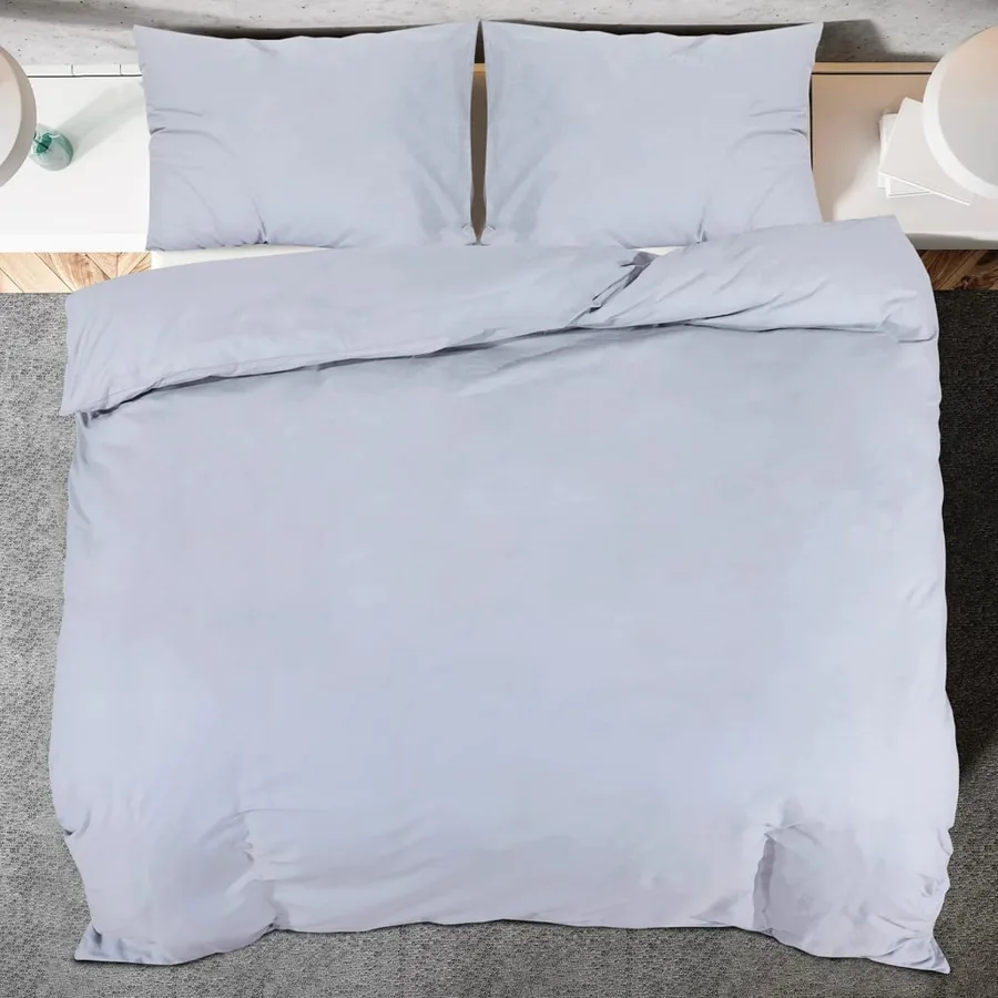 Ensemble de housse de couette Gris 220x240 cm Coton - 5