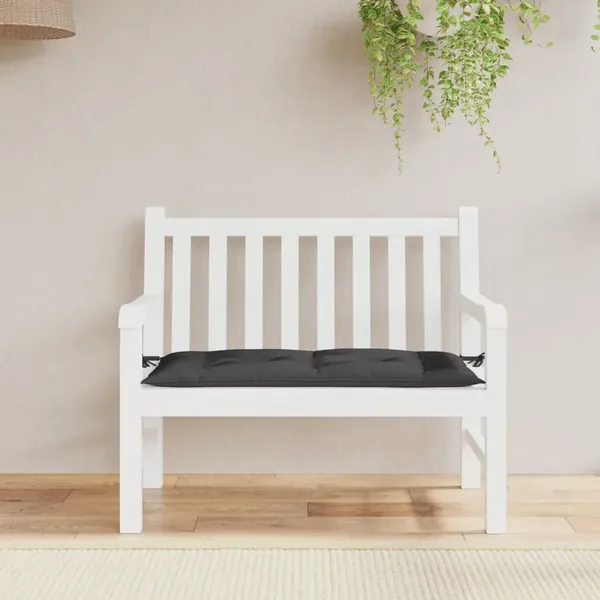Coussin de banc de jardin noir 110x50x7 cm tissu oxford