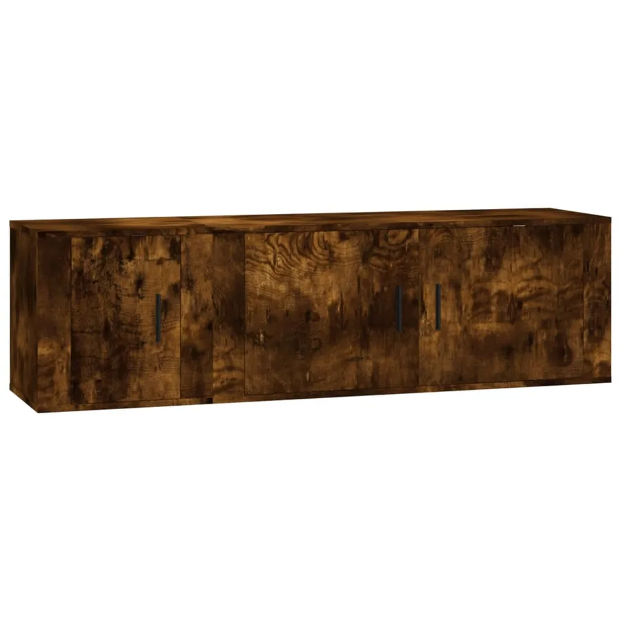 Ensemble de meubles TV 2 pcs Chêne fumé Bois d'ingénierie - 2