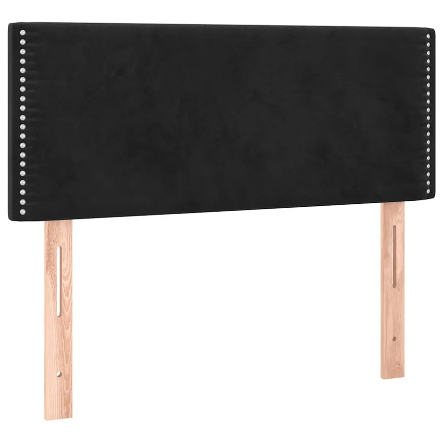 Sommier à lattes de lit avec matelas Noir 100x200 cm Velours - 6
